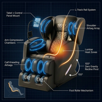 Full Body Massage Chair Built for Daily Relaxation, L Track System, Zero Gravity, 5 Massage Modes, Heat Therapy — How It Works