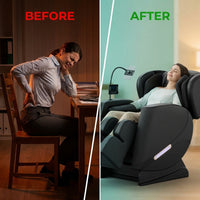 Full Body Massage Chair L Track Zero Gravity Shiatsu Massage Recliner W/5 Modes — Before & After