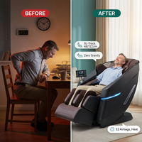 Full Body Massage Chair Zero Gravity 3D Shiatsu Recliner Sl-Track Heat, AI Voice — Before & After