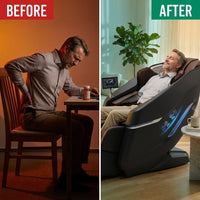Full Body Massage Chair Zero Gravity 3D Shiatsu Recliner Sl-Track Heat, AI Voice — Before & After