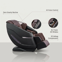Full Body Massage Chair Zero Gravity 3D Shiatsu Recliner Sl-Track Heat, AI Voice — infographic