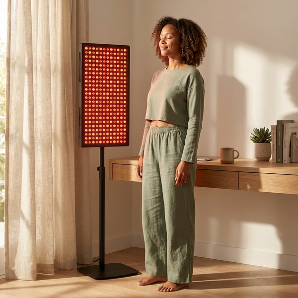 Red Light Therapy Panel Designed for Daily Wellness, 455W Power, 300 LEDs, 5 Wavelengths Including NIR