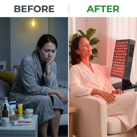 Red Light Therapy, Red near Infrared LED Panel, 72 Quad Chip Flicker Free Leds, Ultra Series, Clinical Grade Device - Popular — Before & After